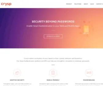 CRYSP.com(Crysp Smart Authentication & Fraud Detection) Screenshot