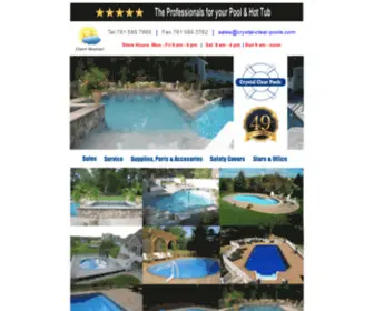 CRYstal-Clear-Pools.com(Crystal Clear Pools) Screenshot