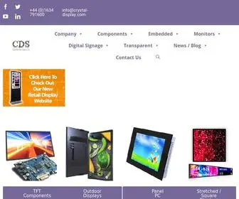 CRYstal-Display.com(Industrial and retail Displays from Crystal Display Systems LTD) Screenshot