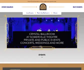 CRYstalballroomboston.com(Live Events & Concerts Near Boston) Screenshot