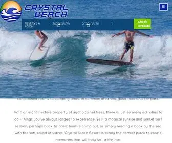 CRYstalbeach.com.ph(Crystal Beach Resort) Screenshot