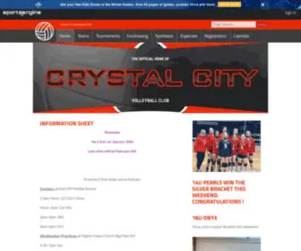 CRYstalcityvolleyball.com(Crystal City Volleyball Club) Screenshot