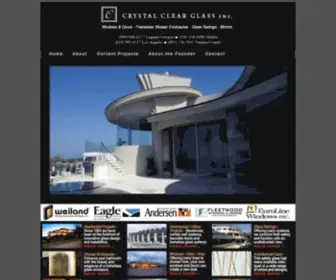 CRYstalclearglassinc.com(Crystal Clear GlassWindows and Doors) Screenshot