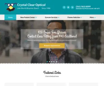 CRYstalclearoptical.com(A Crystal Clear Optical of Lake Worth) Screenshot