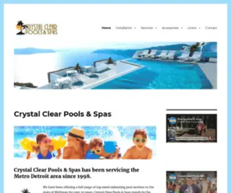 CRYstalclearpoolsmi.com(Crystal Clear Pools MI) Screenshot