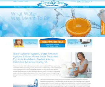 CRYstalclearwaterva.com(Water Softeners) Screenshot