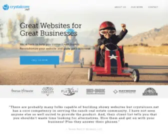 CRYstalcore.net(Dallas Website Design & Development) Screenshot