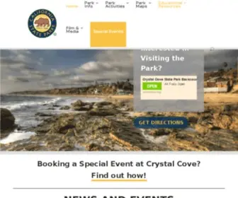 CRYstalcovestatepark.com(Pacific ocean camping) Screenshot