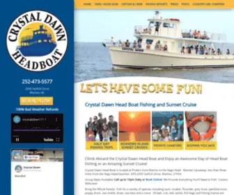 CRYstaldawnheadboat.com(Crystal Dawn Head Boat Fishing and Evening Cruise) Screenshot