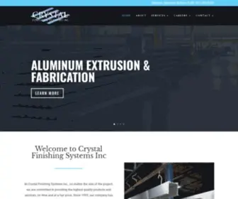 CRYstalfinishing.com(Crystal Finishing Systems Inc) Screenshot