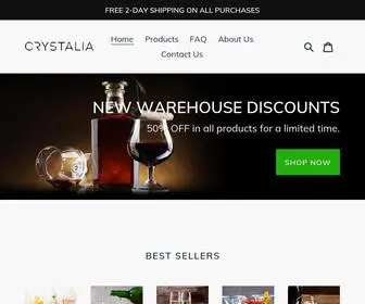 CRYstaliausa.com(CRYSTALIA GLASS) Screenshot