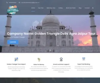 CRYstalindiaholidays.com(Golden Triangle Tour India) Screenshot