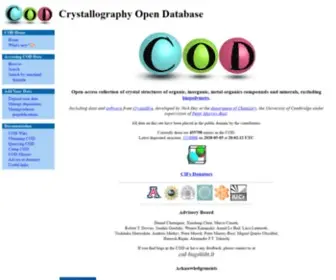 CRYstallography.net(Crystallography Open Database) Screenshot