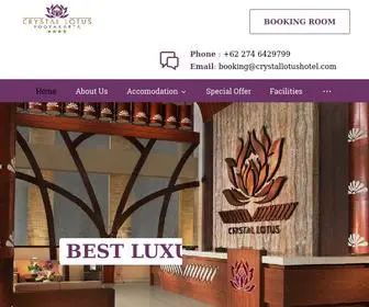 CRYstallotushotel.com(Yogyakarta Hotel Crystal Lotus Hotel) Screenshot