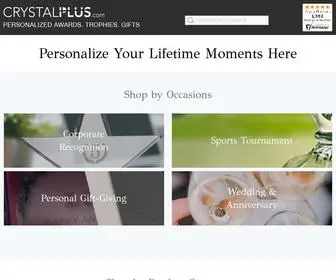 CRYstalplus.com(Personalized Crystal Awards) Screenshot