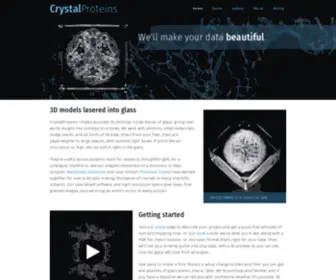 CRYstalproteins.com(3D Data Laser Etched in Glass) Screenshot