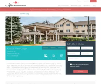 CRYstalviewlodge.com(Ontario Retirement Homes) Screenshot