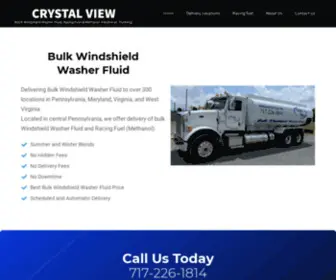 CRYstalviewwasherfluid.com(Bulk Windshield Washer Fluid & Bulk Methanol Racing Fuel) Screenshot