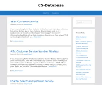 CS-Database.com(Customer Service Database) Screenshot