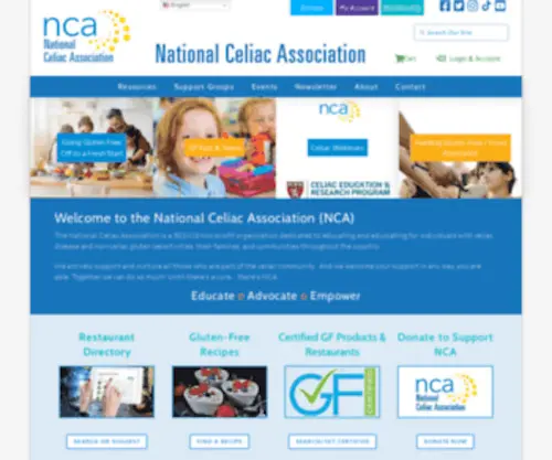 Csaceliacs.org(National Celiac Association) Screenshot