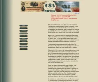 Csanotes.com(Confederate States of America Currency) Screenshot