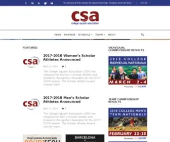 Csasquash.com(College Squash Association) Screenshot