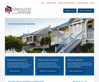 Csavaluers.com.au(Property valuers Brisbane) Screenshot