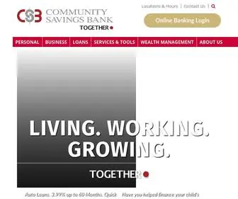 Csbiowa.com(Community Savings Bank) Screenshot