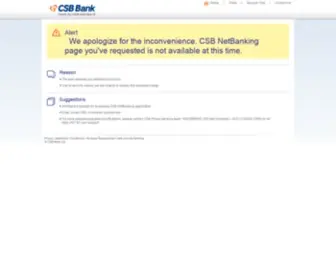 CSbnet.co.in(Csb netbanking) Screenshot