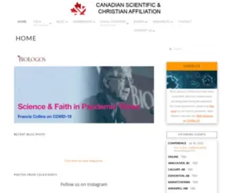 Csca.ca(The Canadian Scientific and Christian Affiliation) Screenshot