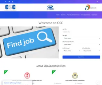 CSCGJSP.in(CSC Government Job Search Portal) Screenshot