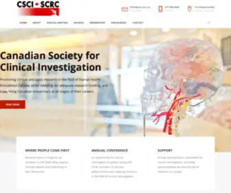 Csci-SCRC.ca(Promoting clinical and basic research in the field of human health) Screenshot