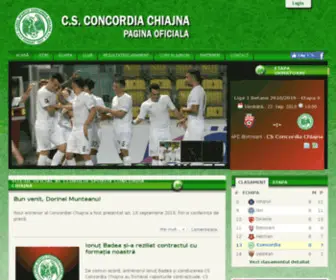 Csconcordia.ro(Site-ul oficial al Clubului Sportiv Concordia Chiajna) Screenshot