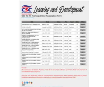 CScro12.com(CSC RO XII Online Training Registration) Screenshot