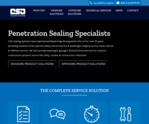 CSdsealingsystems.co.uk(Sealing Solutions for cables and pipes) Screenshot