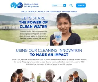 CSDW.org(The P&G Children's Safe Drinking Water Program) Screenshot
