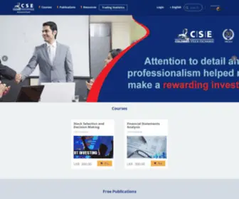 Cse.edu.lk(Colombo Stock Exchange Educational Portal) Screenshot