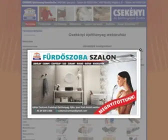 Csekenyi.hu(Csekényi építőanyag webáruház) Screenshot