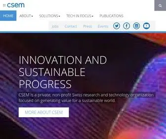 Csem.ch(Private, non-profit Swiss research and technology organization) Screenshot