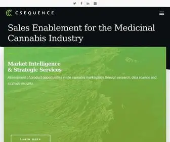 Csequence.com(Medical cannabis market intelligence) Screenshot