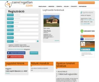 Csereingatlan.hu(Ingatlancsere, lakáscsere most) Screenshot