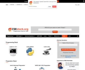 Csestack.org(Computer Science & Programming Portal) Screenshot