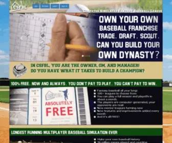 CSFBL.com(Play simulated fantasy baseball online) Screenshot