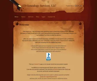 Csgenealogyservices.com(CS Genealogy Services) Screenshot