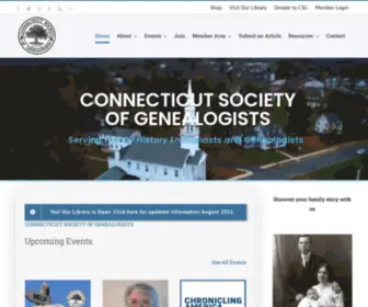 Csginc.org(Connecticut Society of Genealogists) Screenshot