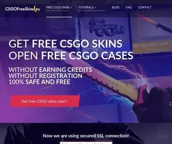 Csgofreeskins.eu(Free Counter Strike skins & free Counter Strike case opener) Screenshot