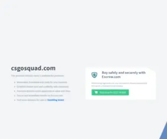 Csgosquad.com(Domain name is for sale) Screenshot