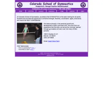 CSGYM.com(Colorado School of Gymnatics) Screenshot