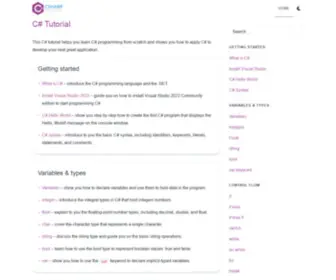 Csharptutorial.net(This C# tutorial) Screenshot