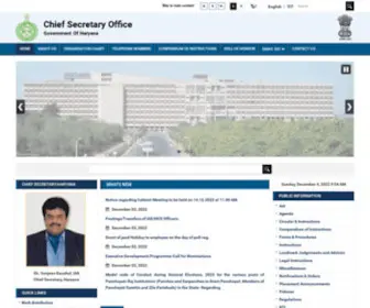 Csharyana.gov.in(Chief Secretary) Screenshot